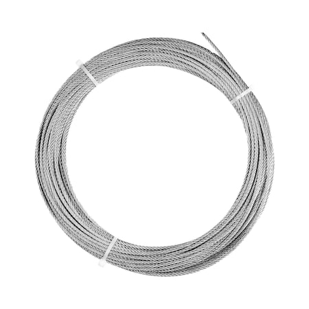 Laureola Industries 1/16" Stainless Steel Aircraft Cable Wire Rope, 7X7 Type, Grade 304, 100 Ft ZAG116SS304-100